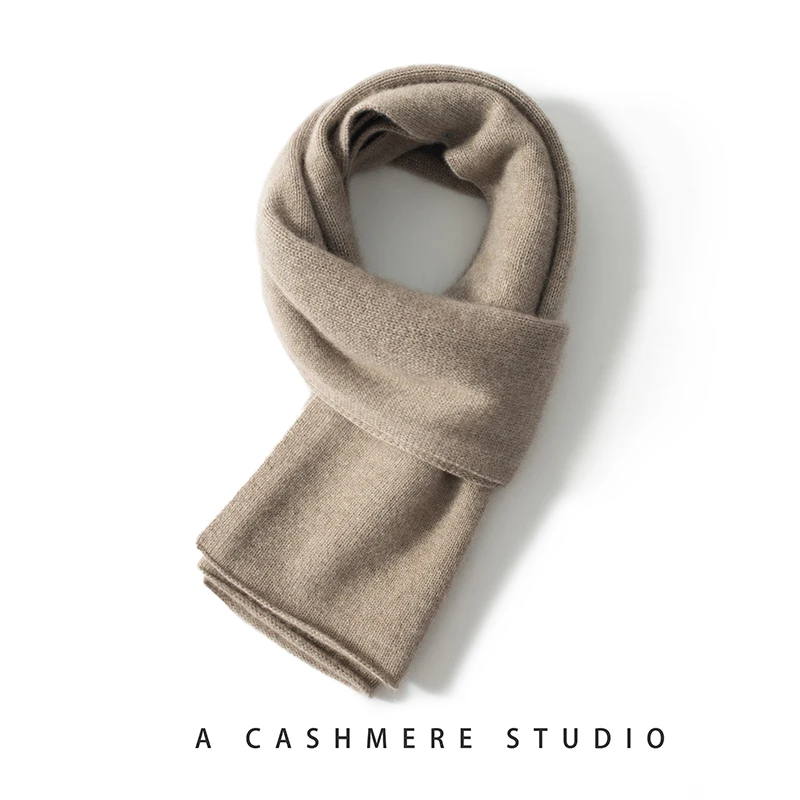 Silk Scarf Wool Scarf MERRILAMB Women Cashmere Scarves Winter Thicken Warmer Soft Ring Scarf Pashmina Female Solid Knitted Long