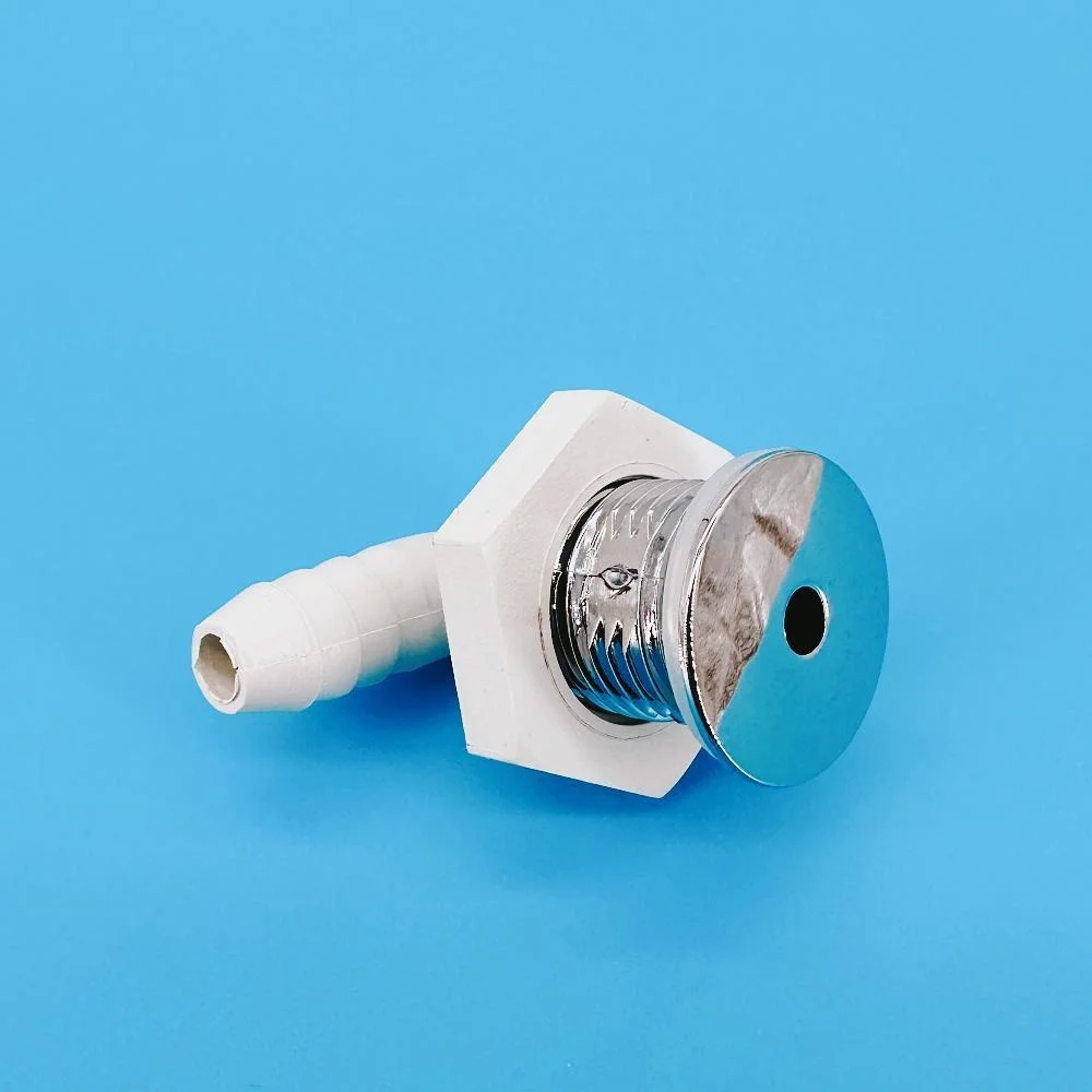 &Phi;8mm Nozzle 25mm Cover Curved Bathtub Bubble Nozzle Chromed Cap PVC Base Hot Tub Air Jet Massage Bathtub Jet