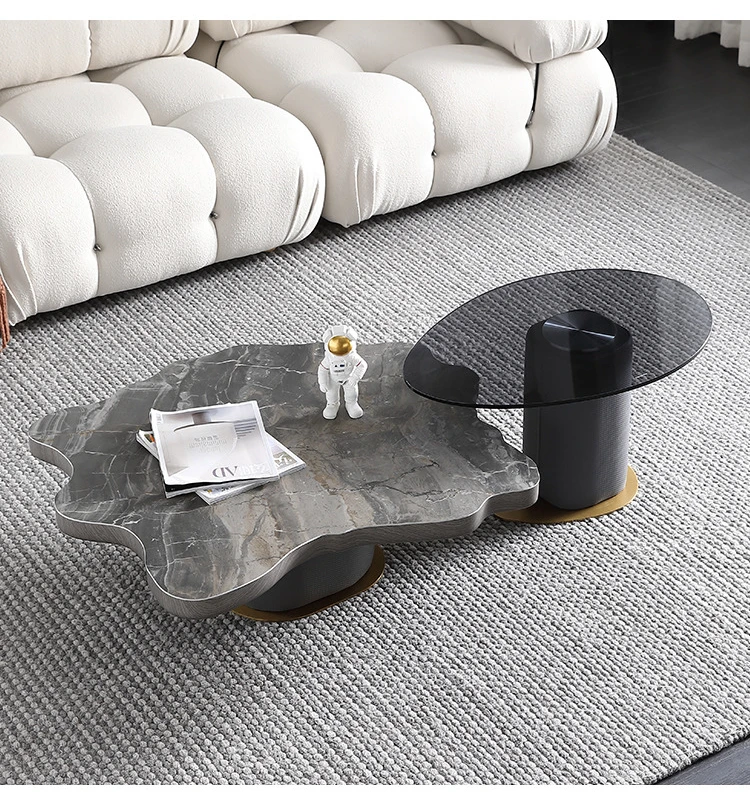 

Простой, современный, роскошный, дизайнерский креативный в скандинавском стиле чайный столик в форме рок для гостиной