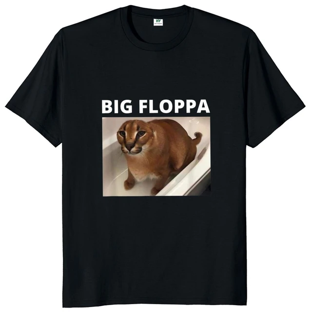 Em promoção! Grande Floppa T-shirt Engraçada Meme Gato Bonito