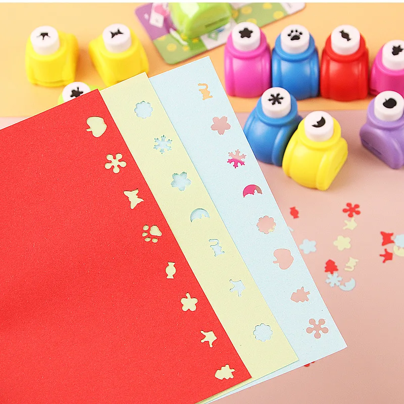 Mini Cute Scrapbook Punches Handmade Cutter Card Craft Printing DIY Flower Hole Puncher Shape for 1-8 Paper paper cutter,paper punch,hole punching tools,paper craft punch