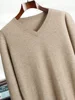 Yoyoselect High Quality Autumn Winter Men Cashmere Sweater V-neck Smart Casual Pullover 100% Cashmere Knitwear Luxury Soft Tops 5
