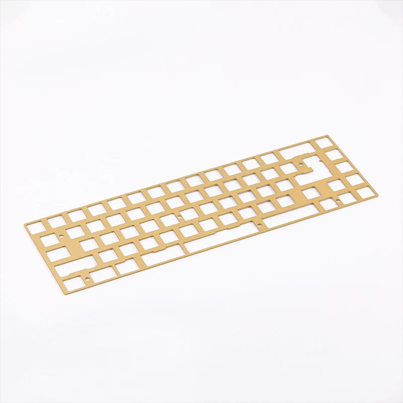 Placa de Posicionamento de Latão Kbd 67 68 Teclas Placa de Teclado Compatível com Tofu65 Tada68 Kbd65 Latão Escovado 65 Layout - Imagem 5