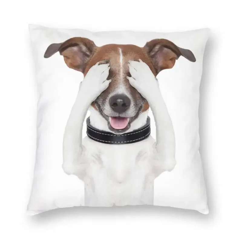 

Cute Jack Russell Terrier Dog Meme Throw Pillow Decor Home Pet Animal Modern Cushion Cover Car Pillowcase
