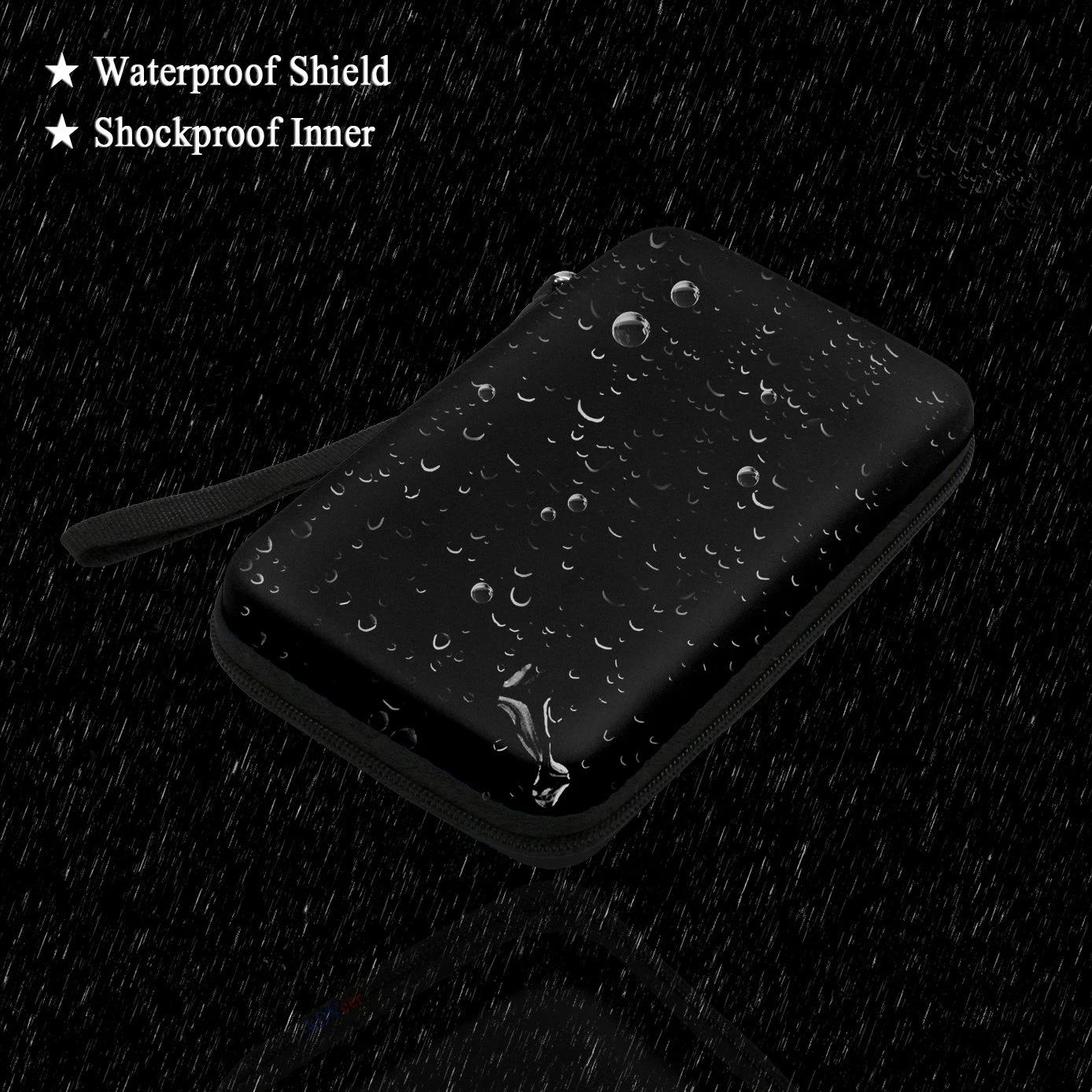 Waterproof EVA Hard Shield Carrying Case with Detachable Wrist Strap