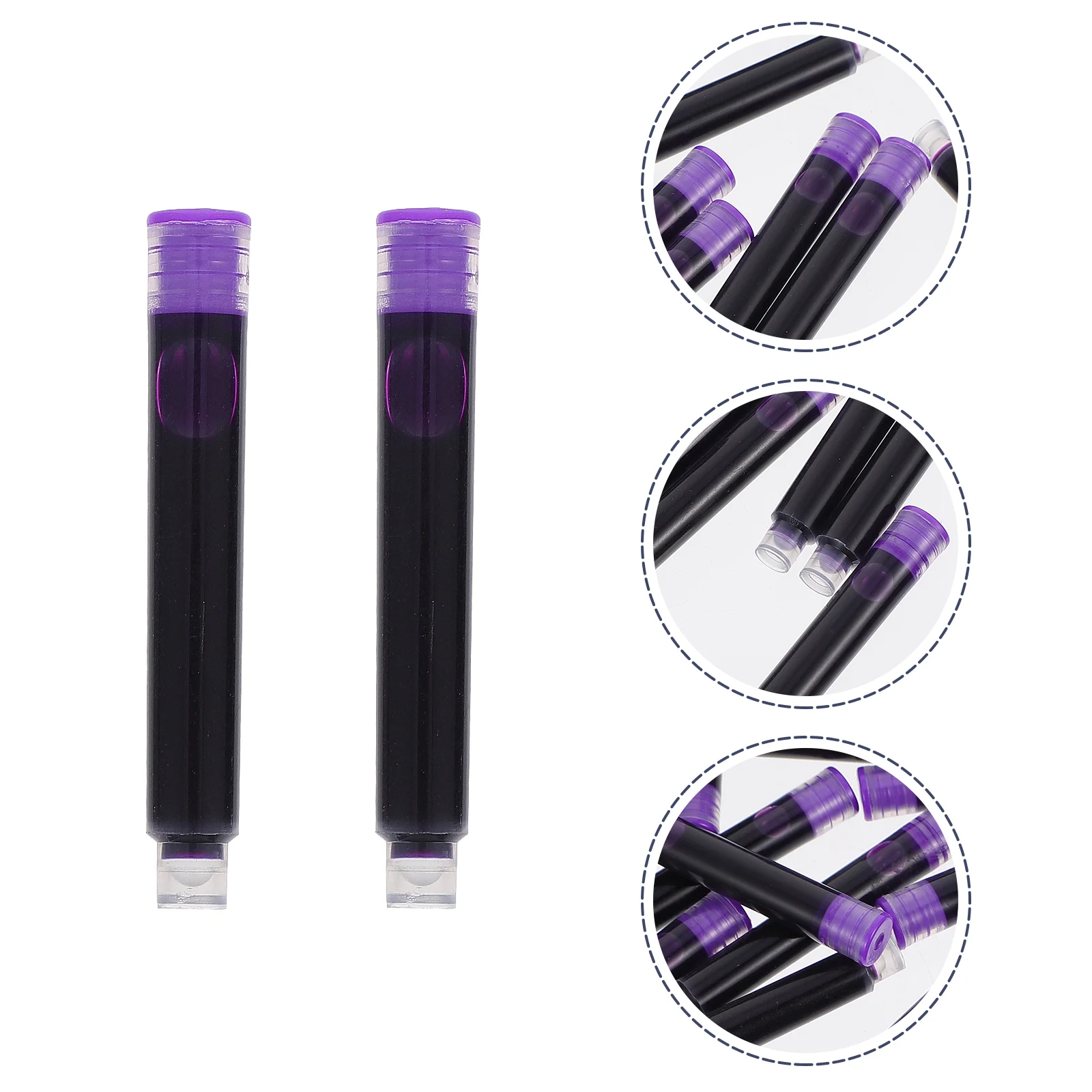 

50pcs Fountain Pen Ink Refill Ink Purple