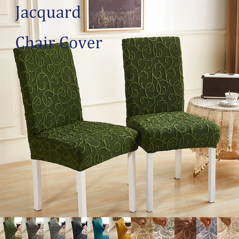 

Luxury Jacquard Chair Cover Office Chair Seat Cover Machine Washable Dustproof Backrest Cover Slipcover for Home Decoration
