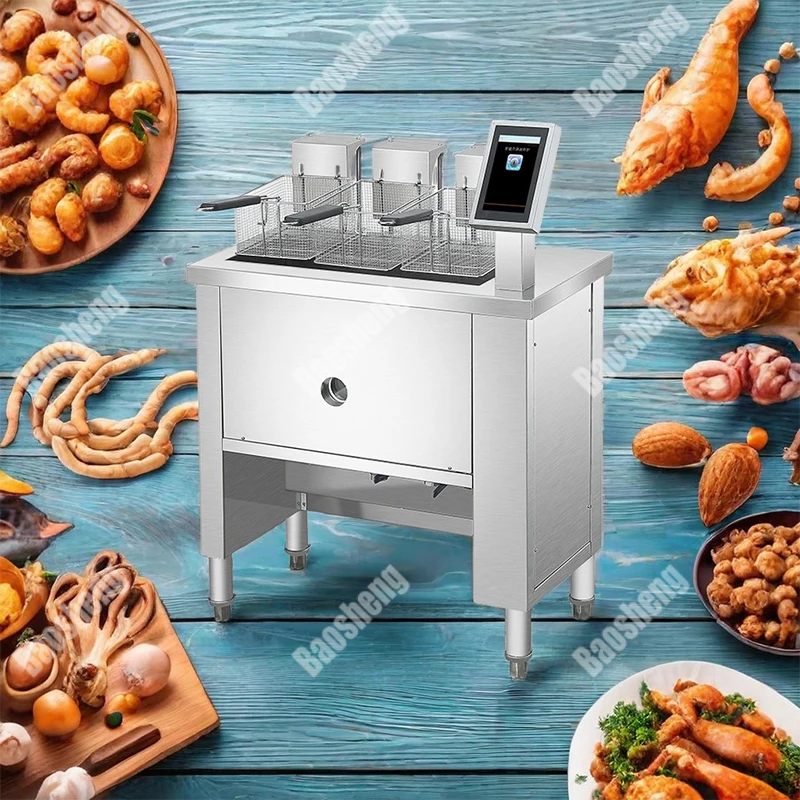 2-Tank 2-Basket Electric Fryer Industrial Deep Fryer Chicken Machine