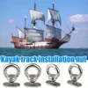 2pcs Kayak Rail Mount Accessories Sturdy Stainless Steel Tie Down Rail Mount Eyelet Precise Easy Installation Multifunctional 3