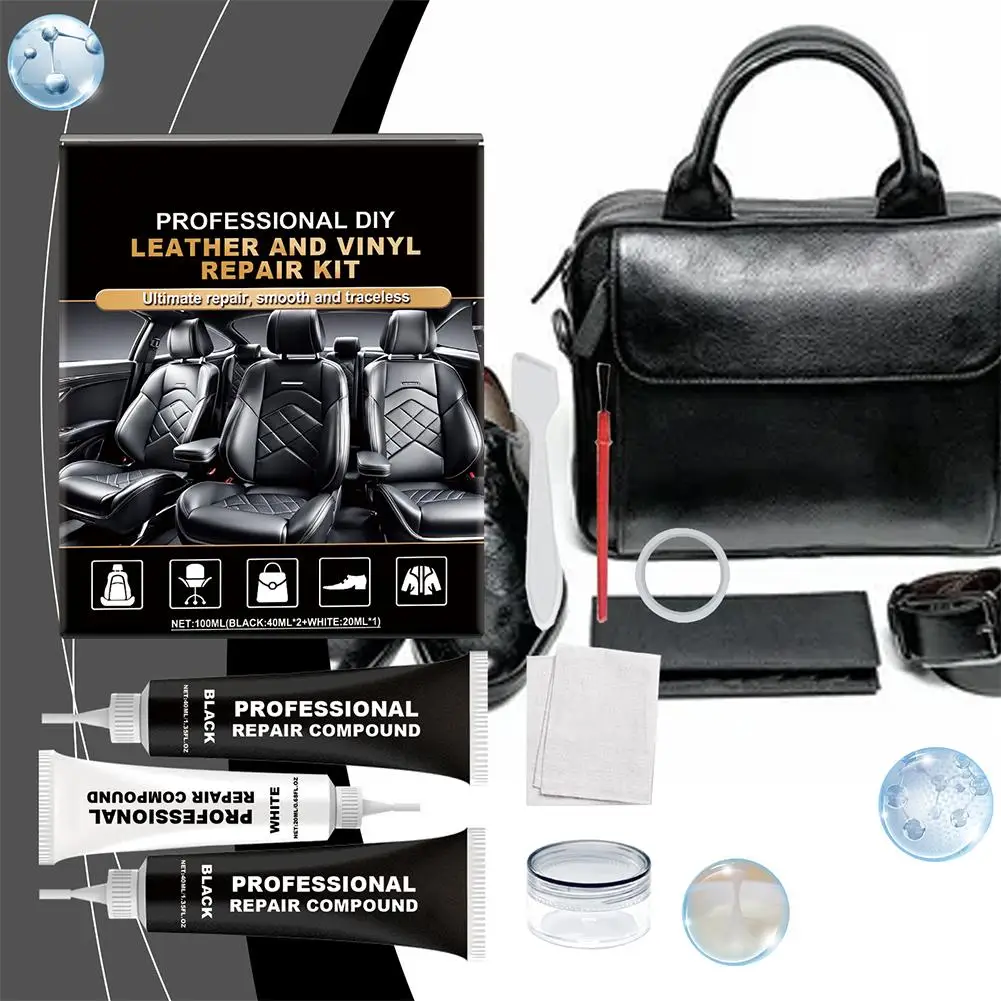Car Leather Seat Repair Kit Auto Seat Sofa Coats Holes Scratch Cracks Restoration Cream Furniture Sofa Repair Maintenance