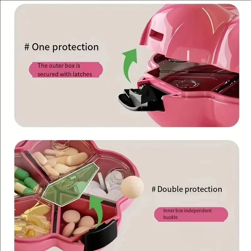 Flower Storage Box Pendant Portable And Medicine Case Multifunctional Excellent Sealing Performance Travel Multipurpose Pill Box