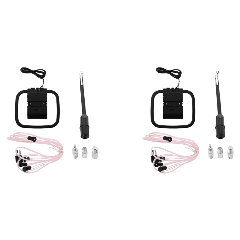 실내 스테레오 수신기 용 B50B-2X FM 안테나, 안테나 변환기가있는 Ancable 범용 75Ohm/300 Ohm FM AM 라디오 안테나 키트