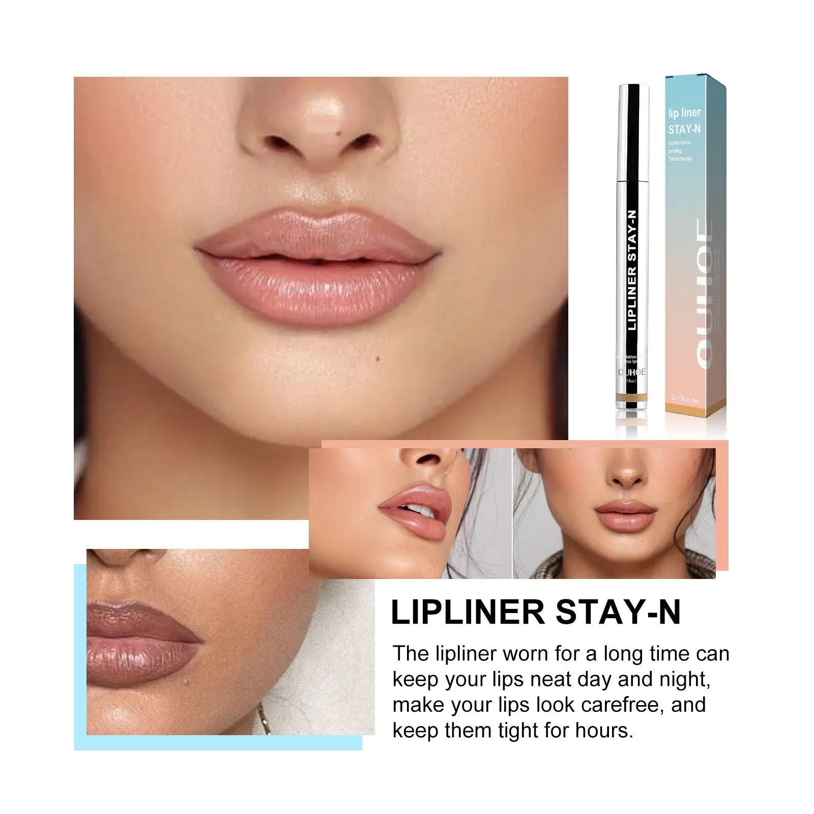 Lip Liner Stay N Peel Marker Pen Off Waterproof Long Lasting Lipstick Matte Plump Lines Smooth Contouring Lip Liner Tattoo 3