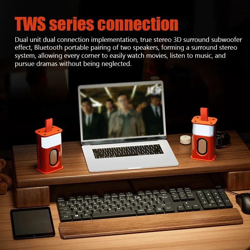Wireless Bluetooth Stereo Speakers Transparent Loudspeaker