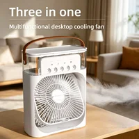 Humidificateur d'air portable 3-en-1, ventilateur USB rafraîchissant, brumisateur d'eau, mini climatiseur silencieux 3