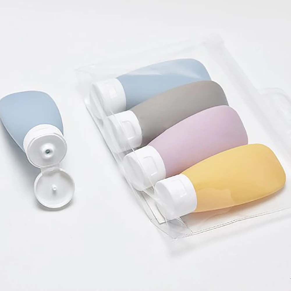 Lesnorry Ultimate - Juego De 17 Botellas De Viaje De Silicona, Aprobadas Por La TSA, Recipientes De Aseo Exprimibles Y A Prueba De Fugas Para Champú, Acondicionador Y Loción, Sin BPA