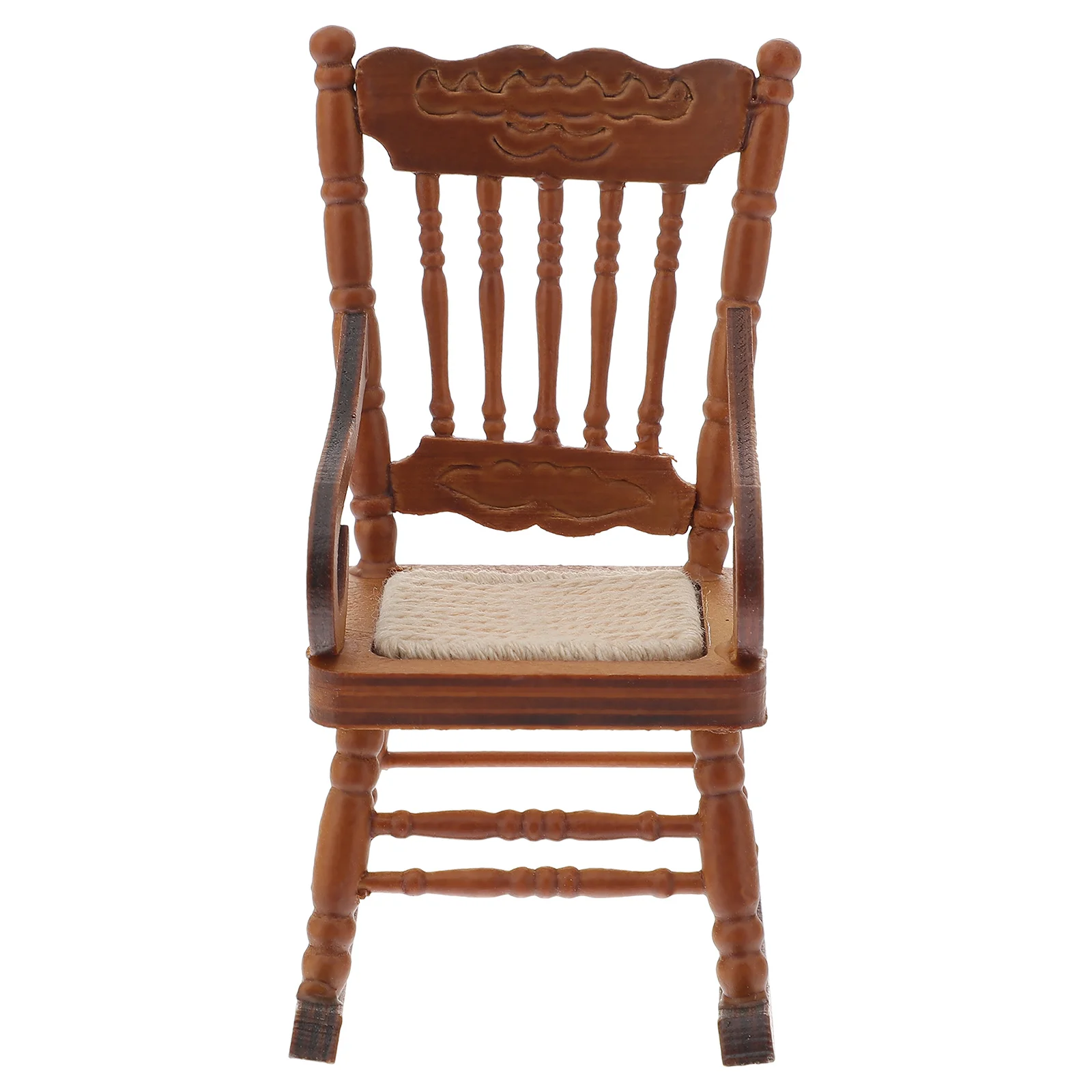 

Dollhouse Chair Miniature Kits Wooden Furniture Chairs Decorate Accessories Rocking