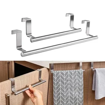 Portasciugamani sopra la porta portasciugamani da appendere portasciugamani da cucina in acciaio inossidabile 1