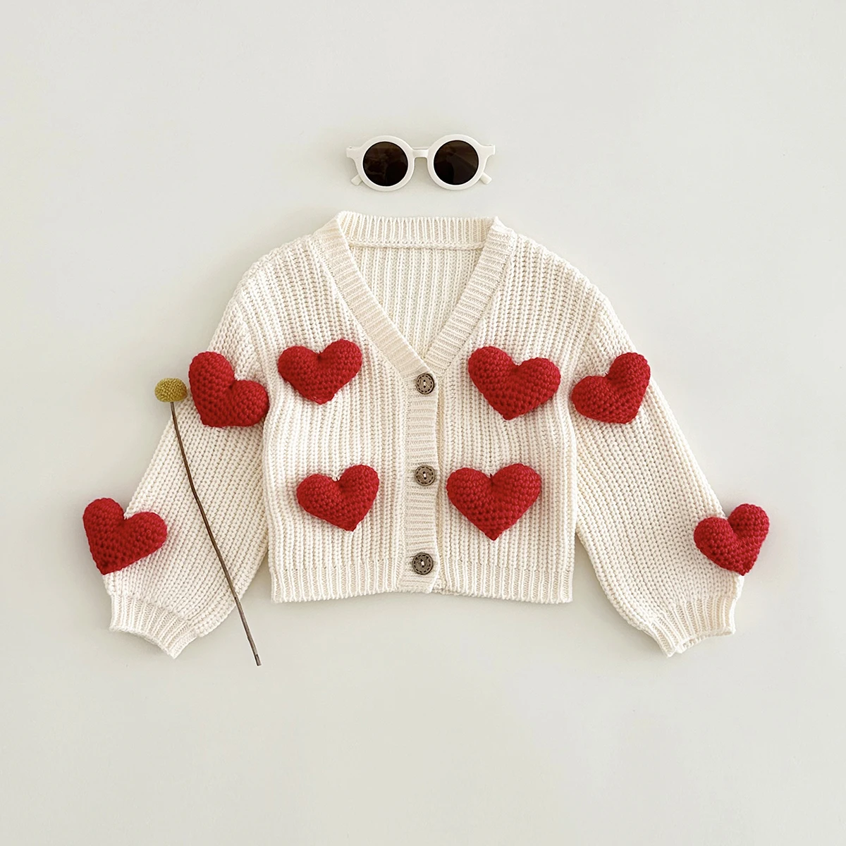 Baby Girls Sweater Korean Baby Sweaters Autumn Clothes Girls Button Cardigan Sweater Winter Stylish Woolen Coat