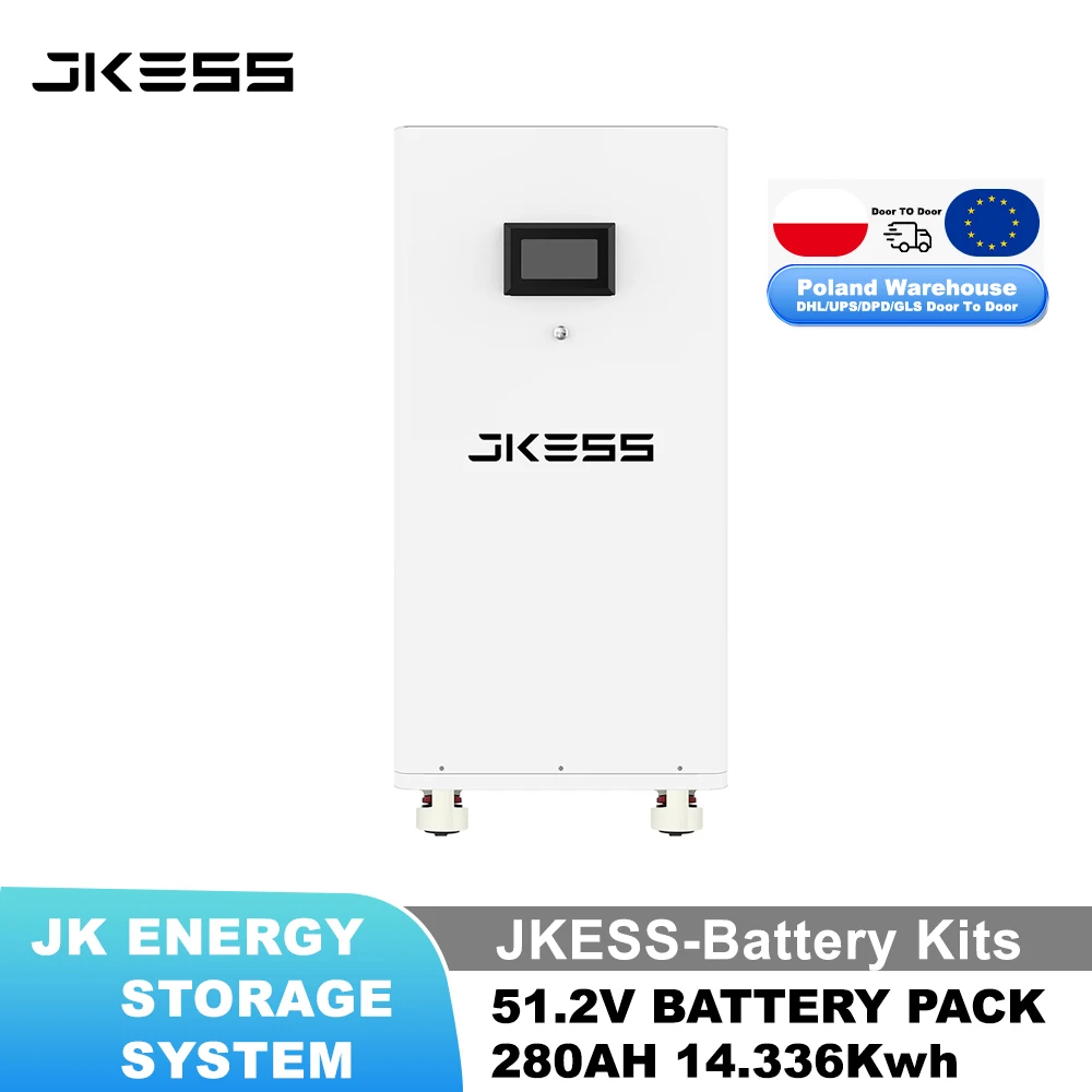 

Комплект для самостоятельной сборки батареи JKBMS ESS 51,2 в LifePO4 48 В 280AH 304AH LifePO4 инвертор для солнечной системы BMS Active Balance Fast EU Stock