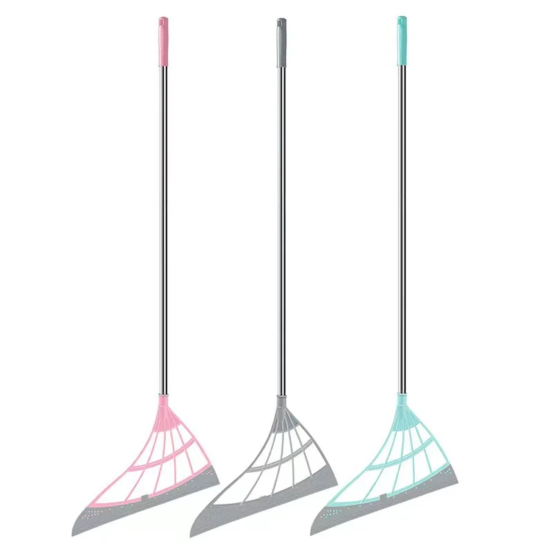 Sweeping Brush Floor Wiper Squeegee Hand Push Sweeper Rubber Broom