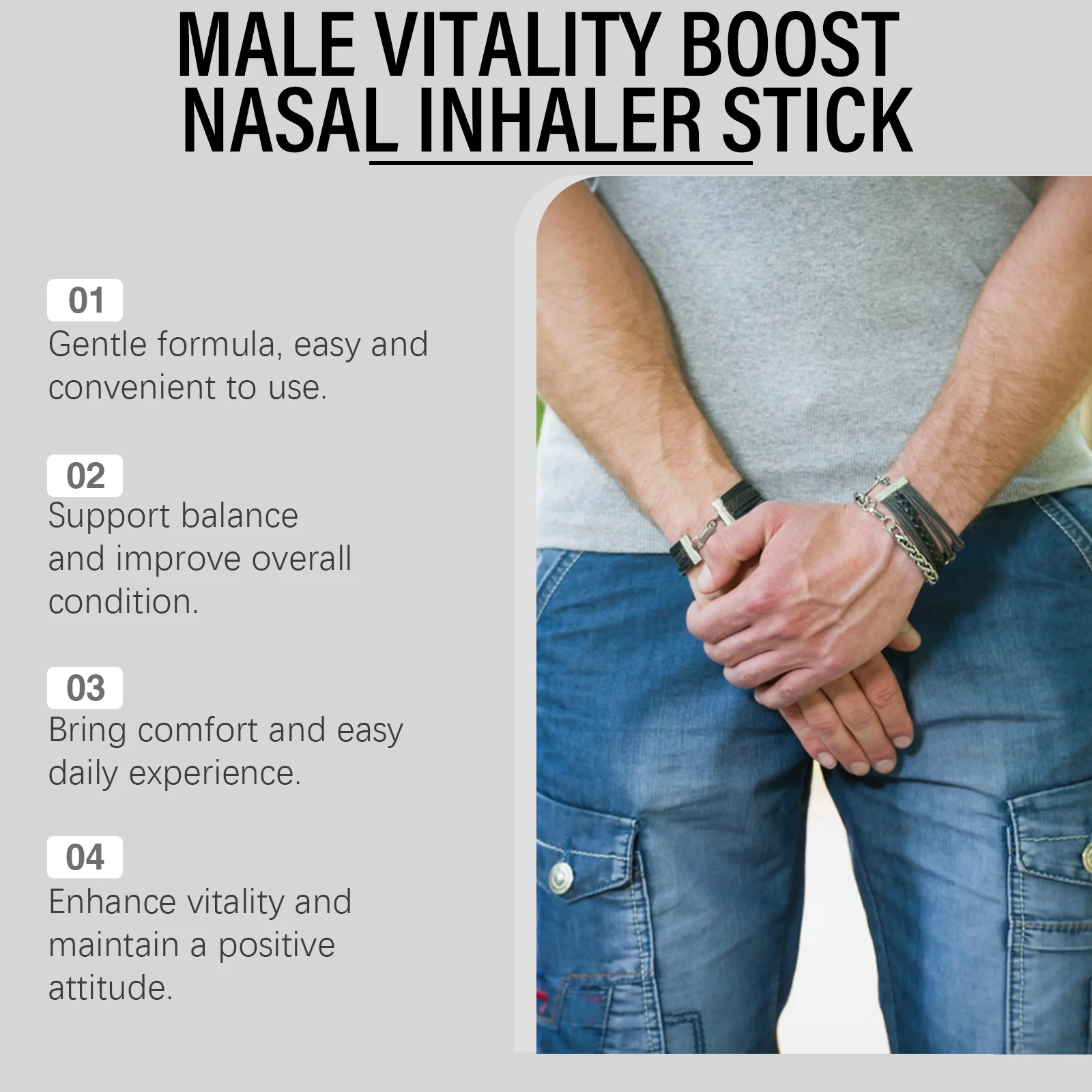 Nasal Inhaler Prostatitis Treatment Strengthen Kidney Detox Breathing Nose Stick Increase Stamina Male Prostate Health Product