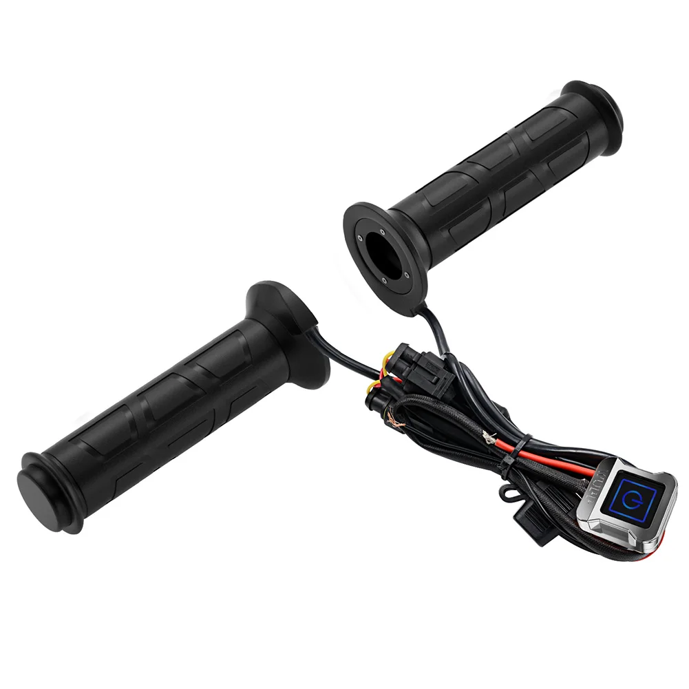 

12V Universal Motorcycle 22mm Electric Hot Heated Grips Waterproof Motorbike Hand Warmers Adjust Temperature Handlebar
