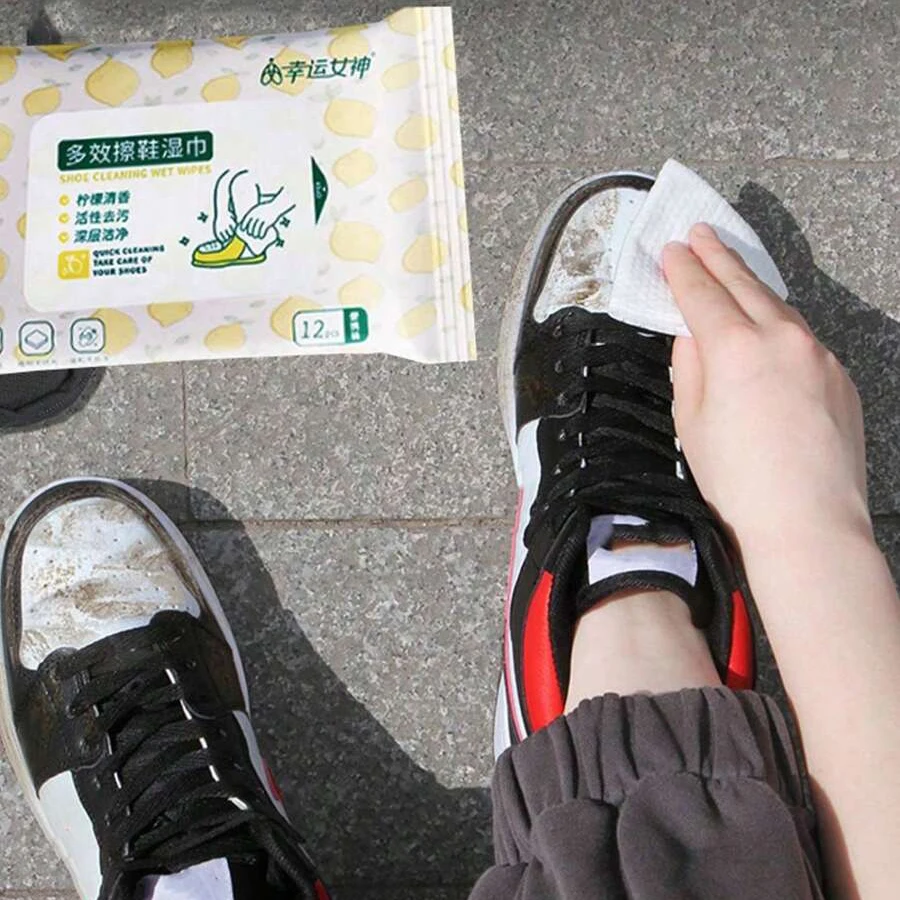Disposable Shoes Cleaning Wipes Portable Sneaker Quick Wipe Cleaning Tools Shoe Cleaner Eraser and Refresher 12/36/60/96/120PCS 2
