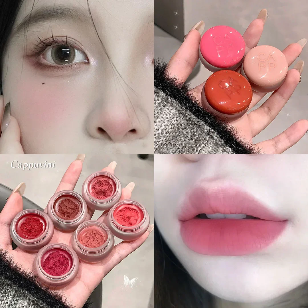 Canned Lip Mud Mist Lipstick Moisturizing Velvet Matte Mousse Solid Lip Gloss Cheek Blush Cream Tint Lips Makeup Korean Cosmetic 2