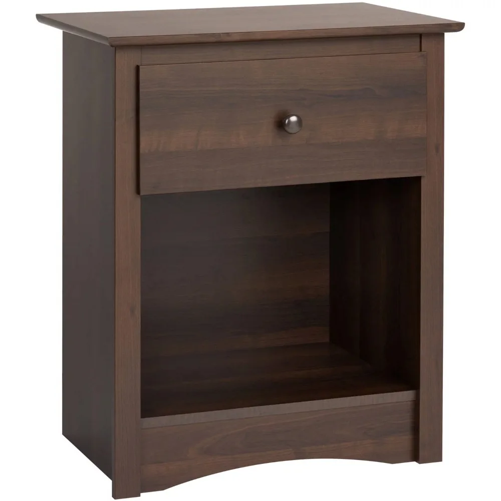 

Prepac Fremont Classic Tall 1-Drawer Bedroom Nightstand, Espresso, Bedside Tables, Accent Side Table for Living Room, Bedroom