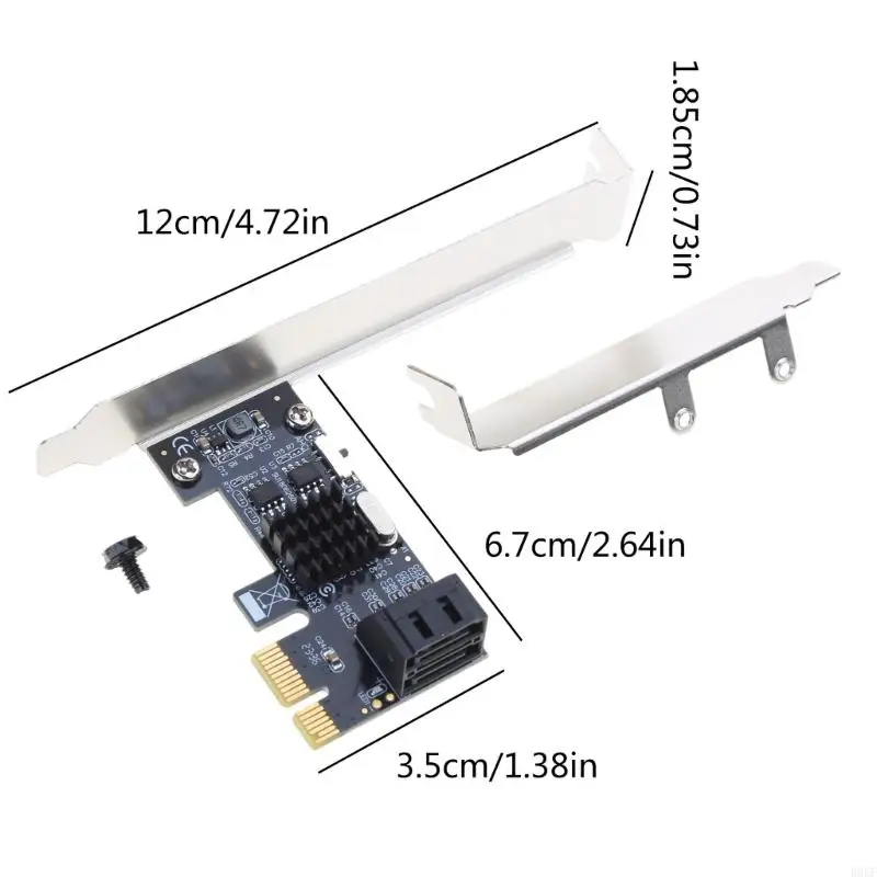 B0KF Desktop Pci-e to Sata3.0 Expansion Card 6G Adapter Card Hard Converter