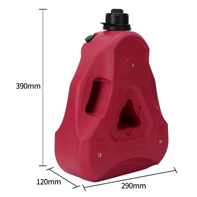 1.6 Gallons Black/Red/Orange Plastic Oil Barrel with Self-Driving Vehicle for Emergency Response Trailer Parts & Accessories