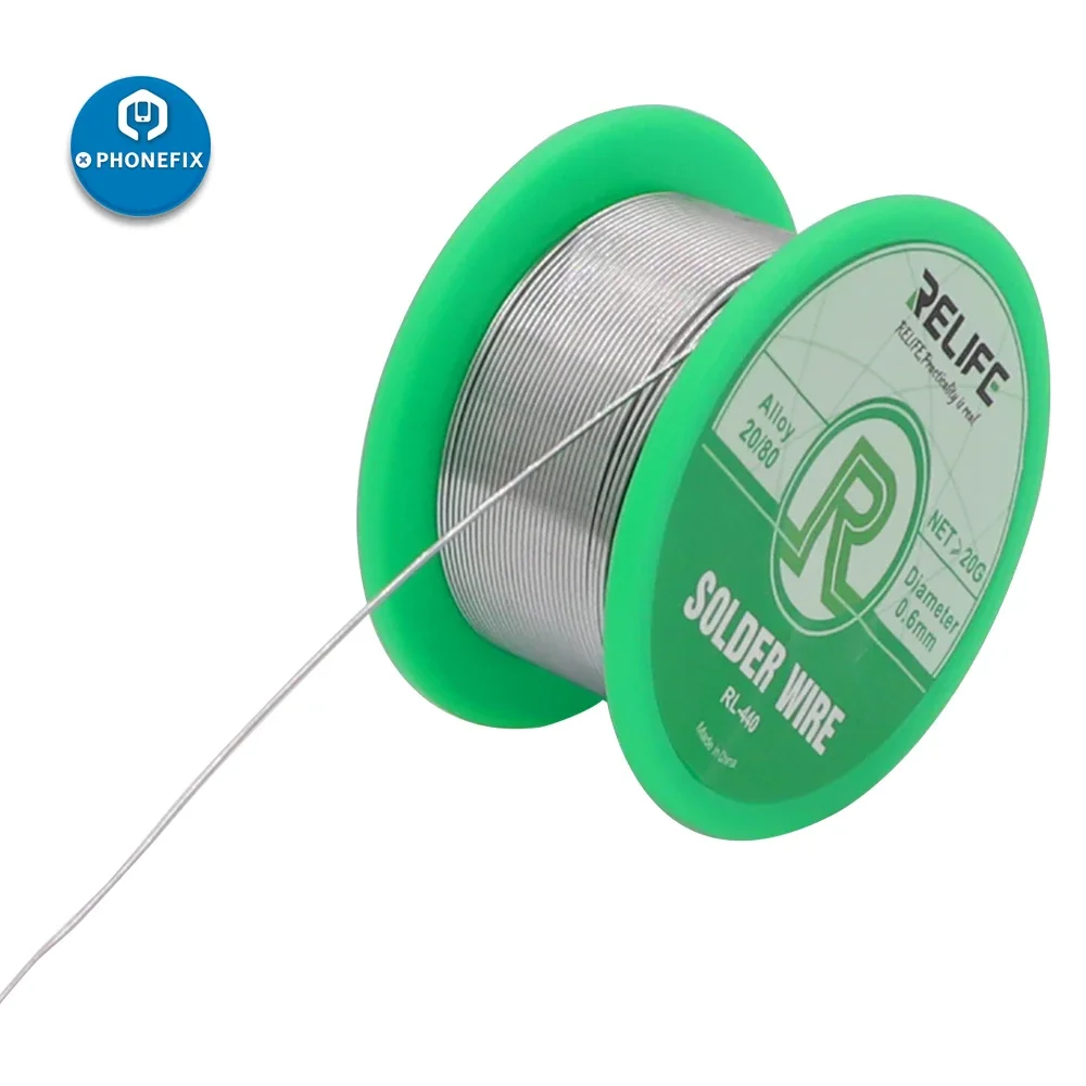 Soldering wire RELIFE 0.3/0.4/0.5/0.6mm Active Rosin Core Tin Wire 20g for Mobile Phone Motherboard BGA Welding Repair