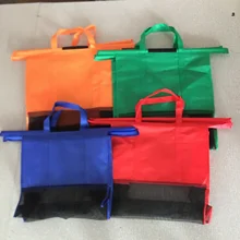  Trolley Bags-4 Pack Reusable Grocery Shopping cart Bags for Groceries with Cooler Bag Egg bags-Easy to Use 