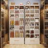 9-Tier Shoe Storage Cabinet, 71-Inch Tall Wooden Shoes Rack, Storage Cabinet with 24 Cubbies and Drawer for Closet, Shoe Rack 4
