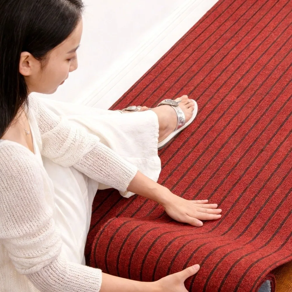 Neue DIY Selbstklebende Teppichmatte mit Streifenmuster, Nano-Absorbierende Abzieh-und-Klebe-Matte, Wiederverwendbare Bodenmatte für Küche und Eingang – Detail 3