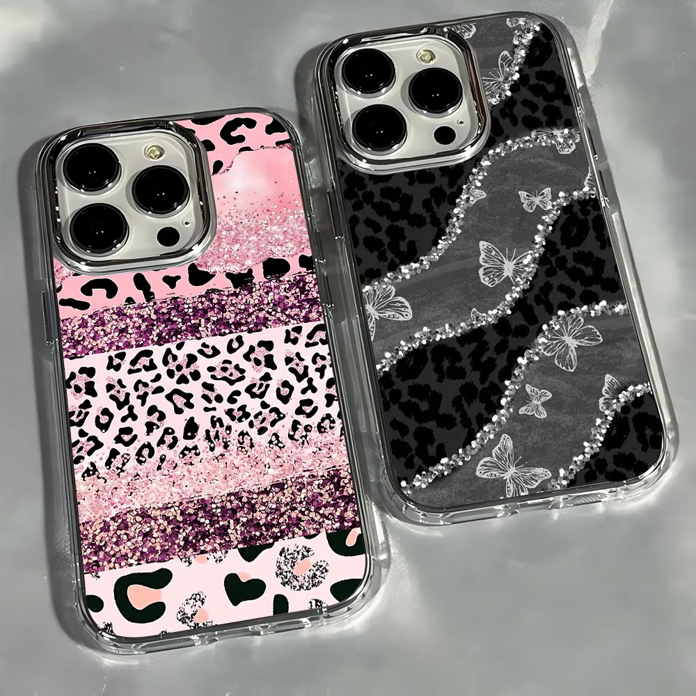Pink Bow Leopard Soft Silicone Phone Case - Transparent TPU Back Cover Design