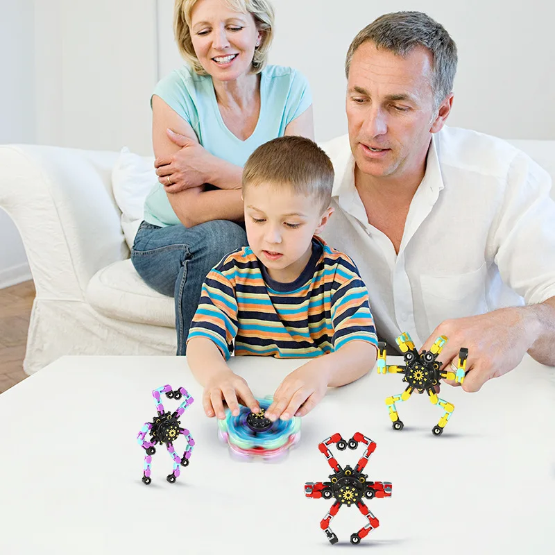 Fluorescent Fidget Spinners Stress Relief Sensory Toys for Boys and Girls Fingertip Gyros for ADHD Autism for Gifts 6