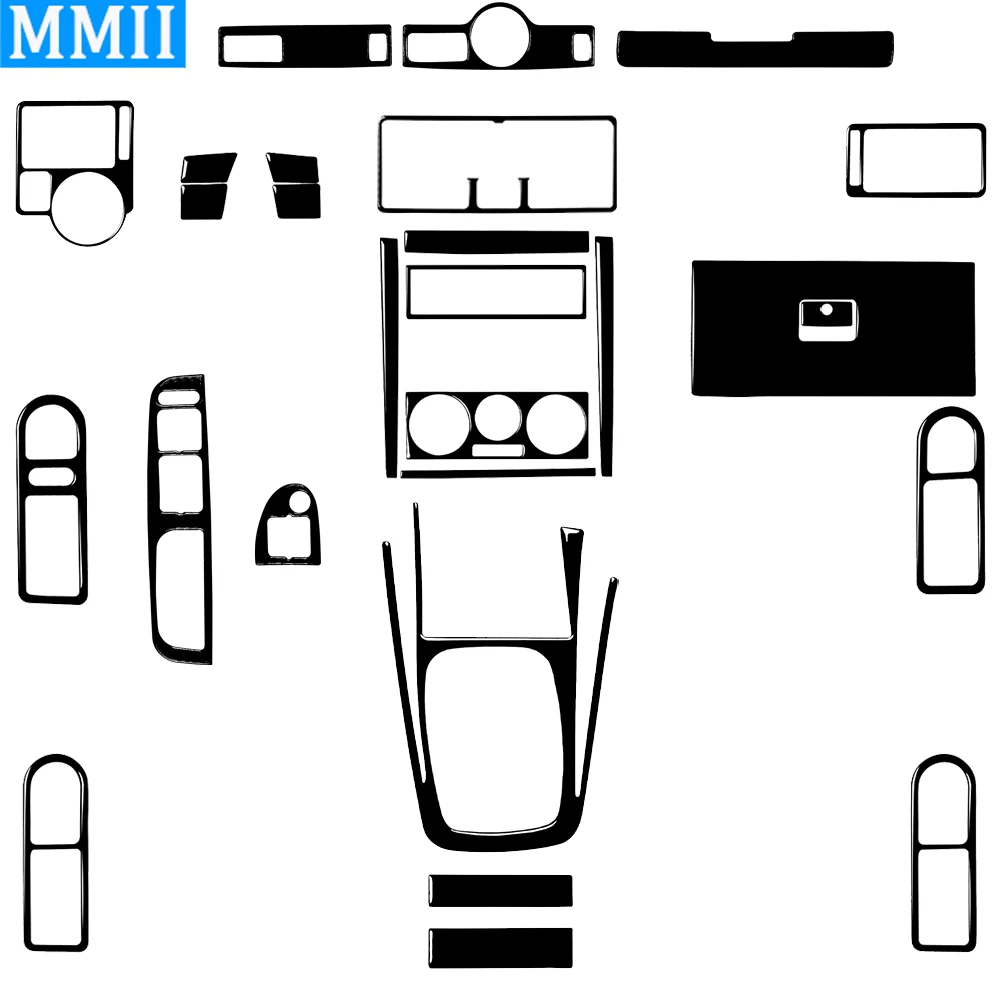 Per Volkswagen Golf 4 Mk4 1999-2004 Pianoforte Nero Gear Shift Window Lift Radio Cd Air Outlet Pnael Suits Trim Car Interior Sticker