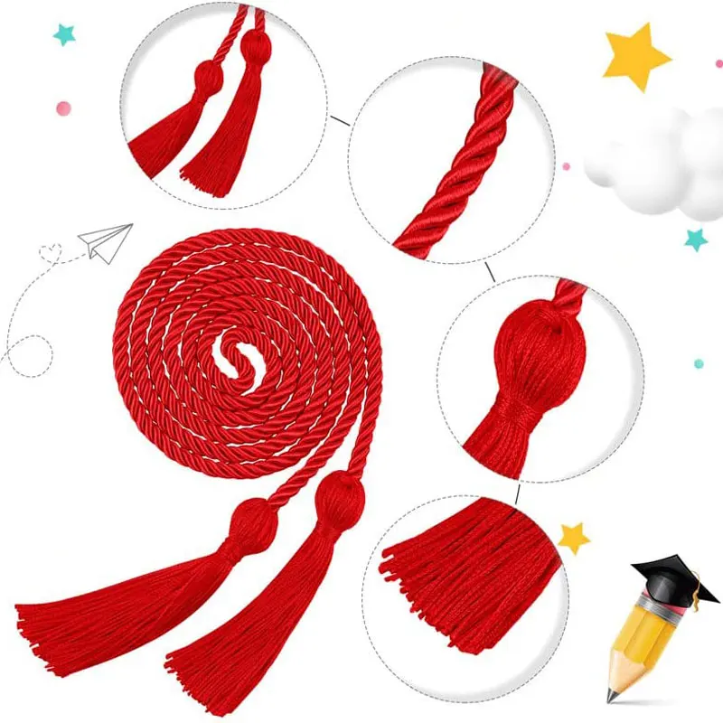 술 달린 명예 코드, 폴리에스터 원사, 술 달린 명예 코드, 졸업생 명예 코드, 170cm, 1 개