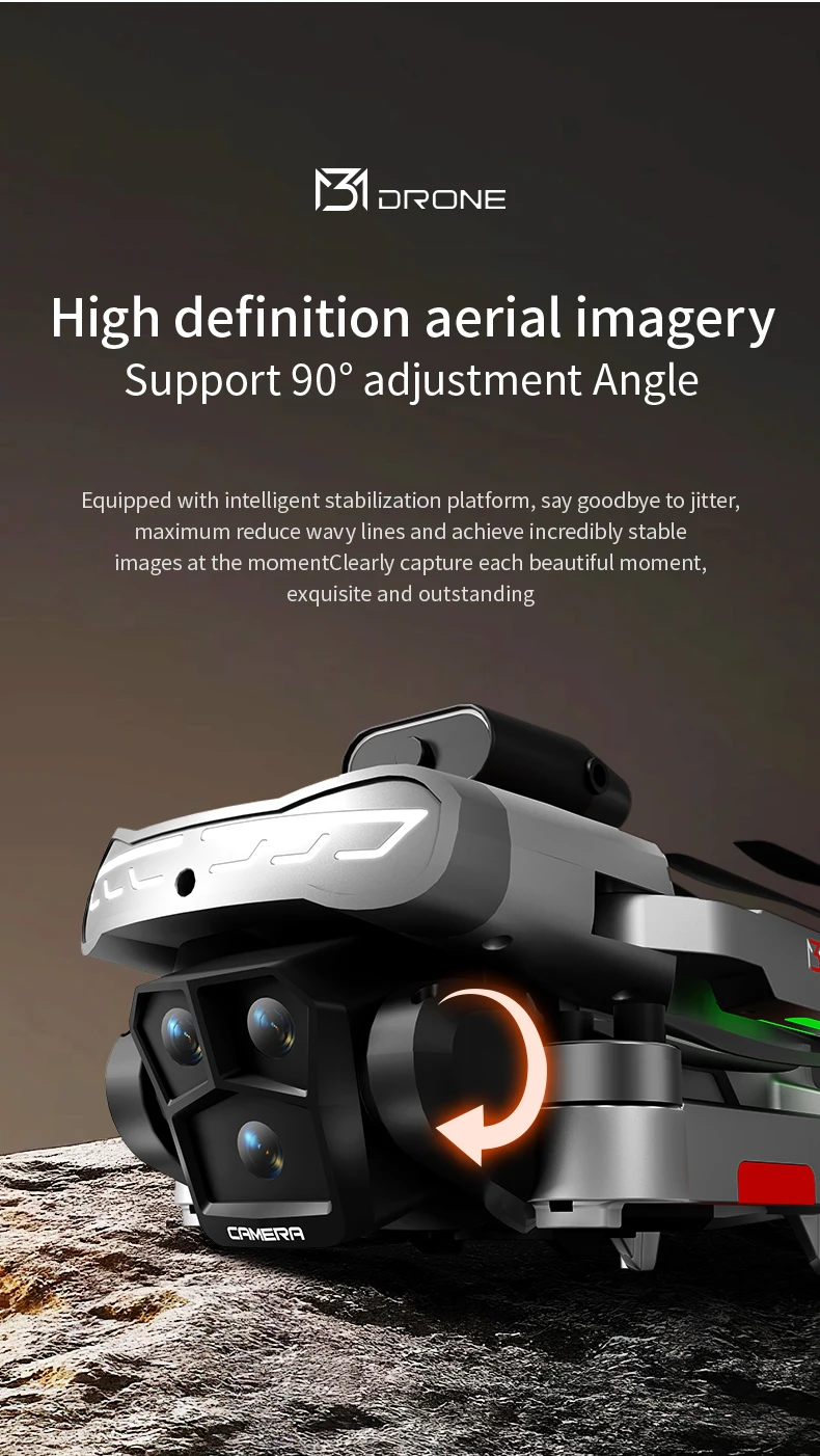 New M3 Drones 8K Brushed APP Mobile Phone Control Battery Life Time OF About 12 Minutes Positioning With Optical Flow Toys Gifts