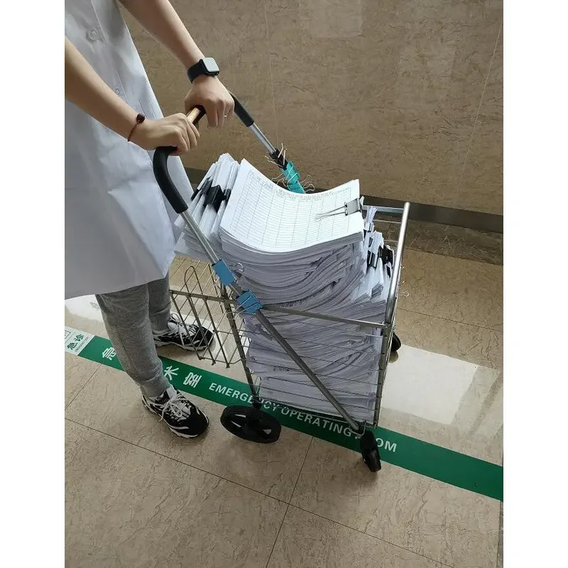 접이식 풀 트롤리, 거리 포장 마차 슈퍼마켓용 접이식 식료품 쇼핑 카트, 45kg 적재 가능
