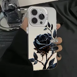 Elegant Black Rose Gold Phone Case - Premium Metallic Finish - iPhone 12 (2)