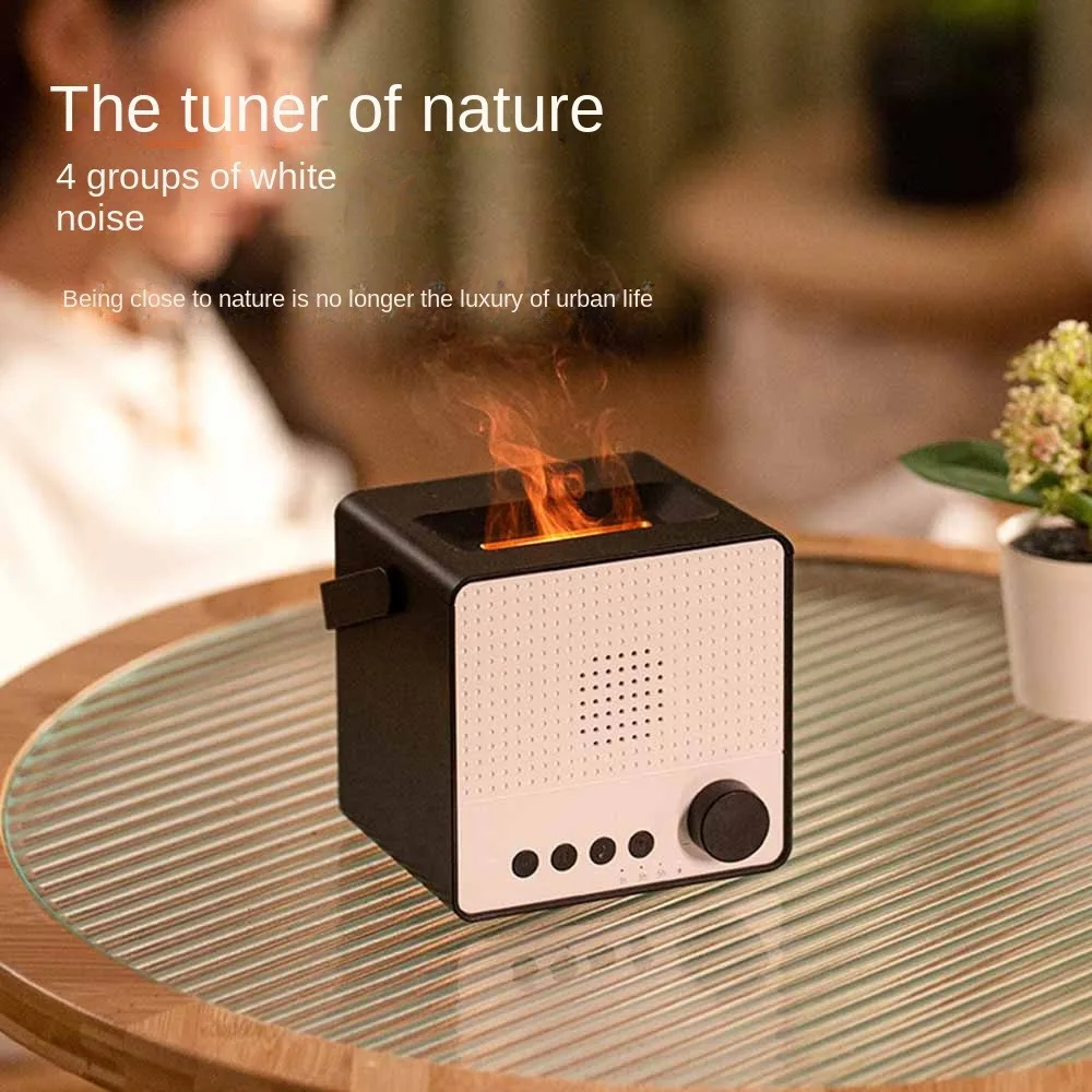 

USB Charging Essential Oil Diffuser Aromatherapy Wireless Portable Sleep Aid White Noise Flame Lamp Home