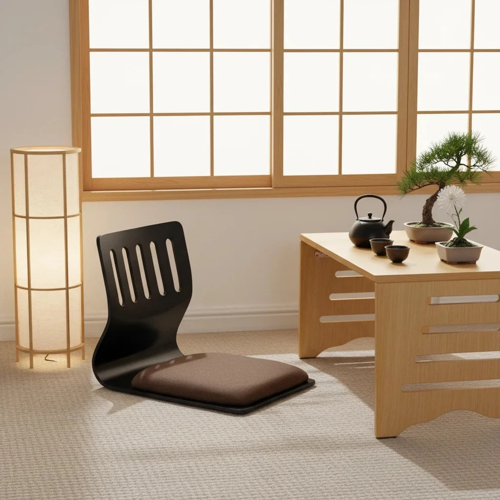Chaise De Sol Tatami Japonaise - Sans Pieds, Confortable, Pour Salon Et Chambre - 45x43x36 Cm