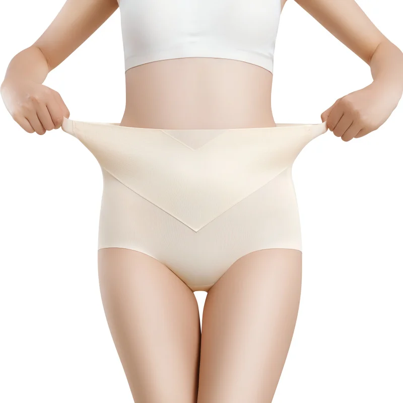 3PCS Ice Silk Control Panties With Belly Tightening Ultra-thin Women Underwear Sexy Lingerie Waist Trainer Body Shaper Women's