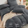 HYMOKEGE Queen Comforter Set Seersucker 7 Pieces, All Season Luxury Bed in a Bag for Bedroom, Bedding Set with Comforters 3