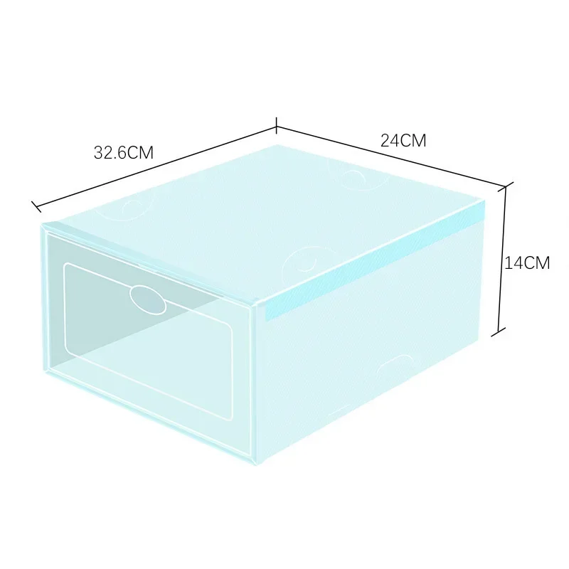 PP Minimalist Transparent Shoes Box Household Dustproof and Anti-Oxidation Drawer Shoe Box Storage Organizer Shoe Rack