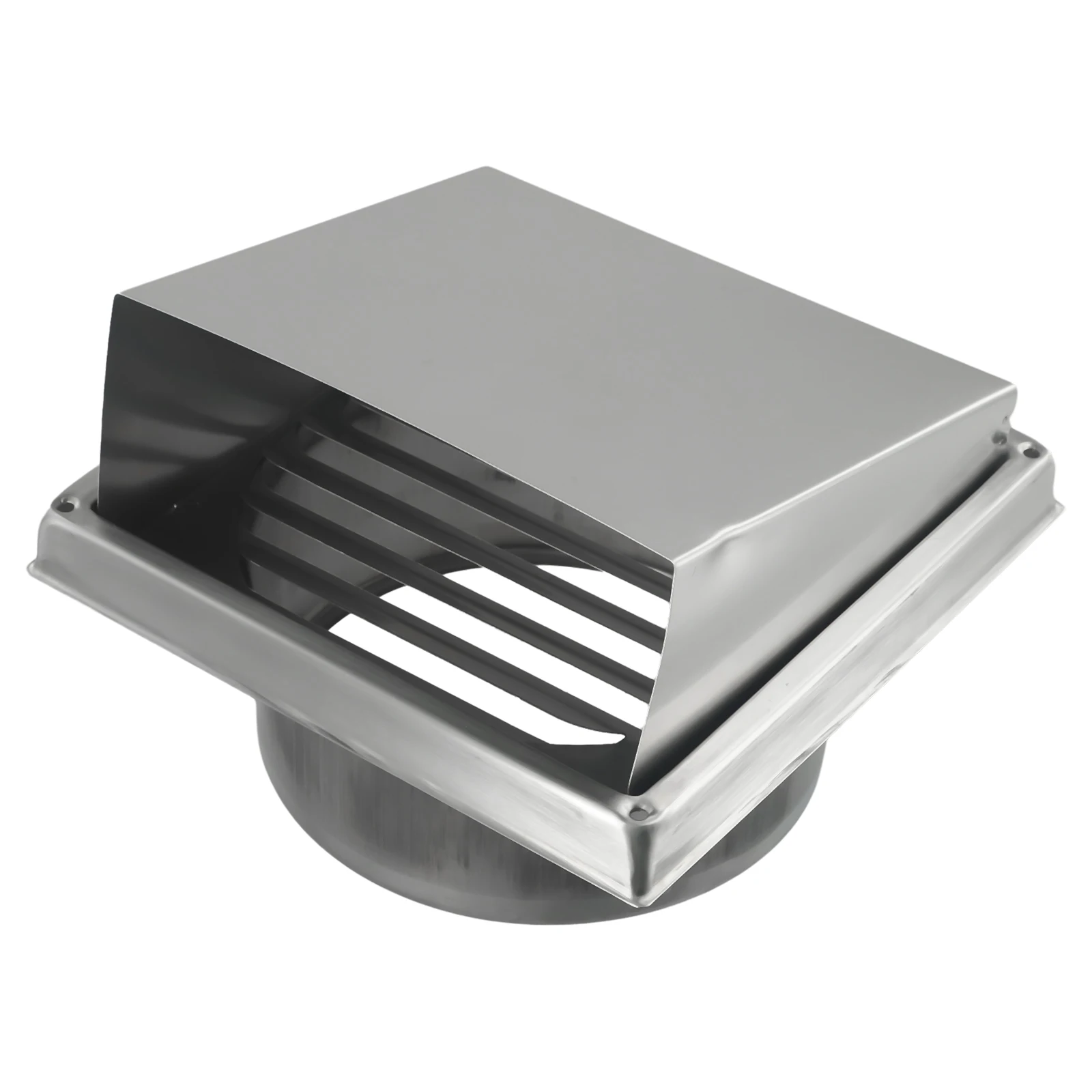 150mm Air Outlet ผนังภายนอก Vent 304 สแตนเลสสตีลโลหะท่อไอเสียท่อระบายอากาศไอเสีย Grille COVER ﻿ 1