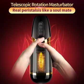 Automatic Telescopic Rotation Male Masturbation Cup 10*10 modes Silicone vagina real pussy adult Masturbator sex toys for men 3